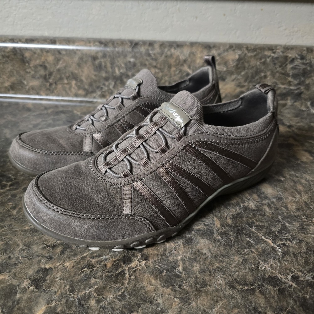 Skechers Relaxed Fit Women's Brown Colored Pull-On Fashion Sneakers Size 6.5